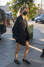 CARA DELVINGNE Arrivves at Dior Show at Paris Fashion Week 01/24/2022