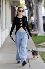 CARA SANTANA Out with Her Dog in Los Angeles 01/12/2022
