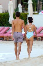 CARMEN MONTERO MUNDT and George Russell Out on the Beach in St. Barts 01/07/2022