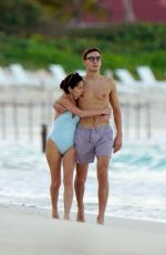 CARMEN MONTERO MUNDT and George Russell Out on the Beach in St. Barts 01/07/2022