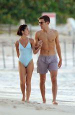CARMEN MONTERO MUNDT and George Russell Out on the Beach in St. Barts 01/07/2022