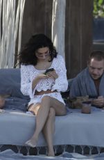 CHANTEL JEFFRIES and DJ Diplo at a Beach in Tulum 01/07/2022