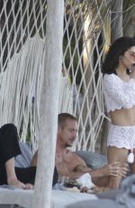 CHANTEL JEFFRIES and DJ Diplo at a Beach in Tulum 01/07/2022