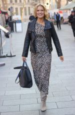 CHARLOTTE HAWKINS Arrives at Classic FM in London 01/14/2022