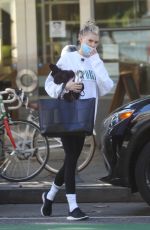 CHARLOTTE MCKINNEY Leaves Yoga Studio in Santa Monica 01/25/2022