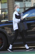 CHARLOTTE MCKINNEY Leaves Yoga Studio in Santa Monica 01/25/2022