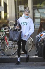 CHARLOTTE MCKINNEY Leaves Yoga Studio in Santa Monica 01/25/2022