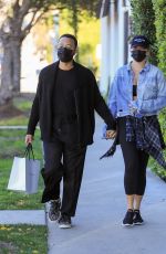 CHRISSY TEIGEN and John Legend Arrives at a Spa in Beverly Hills 01/11/2022