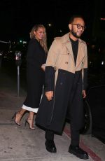 CHRISSY TEIGEN and John Legend at Mother Wolf Italian Restaurant in Los Angeles 02/13/2022