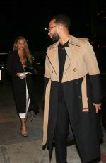 CHRISSY TEIGEN and John Legend at Mother Wolf Italian Restaurant in Los Angeles 02/13/2022