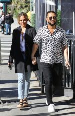 CHRISSY TEIGEN and John Legend Out for Lunch in Los Angeles 01/22/2022