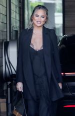 CHRISSY TEIGEN Arrives at a Meeting in West Hollywood 01/21/2022