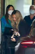 CHRISSY TEIGEN Arrives Back Home in Los Angeles 01/19/2022