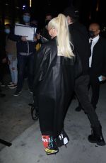 CHRISTINA AGUILERA Arrives at Lakers Game at Crypto.com Arena in Los Angeles 01/09/2022