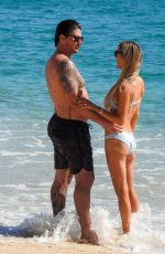 CHRISTINA ANSTEAD in Bikini and Josh Hall at a Beach in Cabo San Lucas 01/15/2022