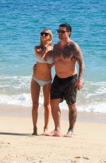 CHRISTINA ANSTEAD in Bikini and Josh Hall at a Beach in Cabo San Lucas 01/15/2022