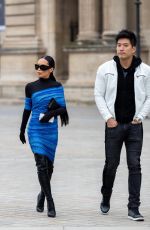 CHRISTINE CHIU Leaves Bristol Hotel in Paris 01/25/2022