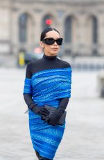 CHRISTINE CHIU Leaves Bristol Hotel in Paris 01/25/2022