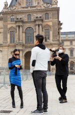CHRISTINE CHIU Leaves Bristol Hotel in Paris 01/25/2022