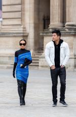 CHRISTINE CHIU Leaves Bristol Hotel in Paris 01/25/2022