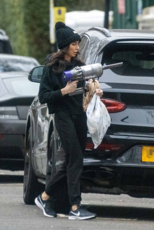 CHRISTINE LAPMARD Clean Out Her Bentley in London 01/27/2022
