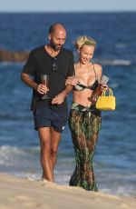 CHRISTINE QUINN and Christian Richard Out on the Beach in Cabo San Lucas 01/06/2022