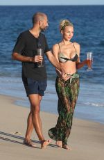 CHRISTINE QUINN and Christian Richard Out on the Beach in Cabo San Lucas 01/06/2022