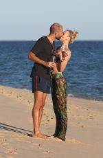 CHRISTINE QUINN and Christian Richard Out on the Beach in Cabo San Lucas 01/06/2022
