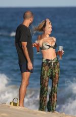 CHRISTINE QUINN and Christian Richard Out on the Beach in Cabo San Lucas 01/06/2022