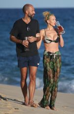 CHRISTINE QUINN and Christian Richard Out on the Beach in Cabo San Lucas 01/06/2022