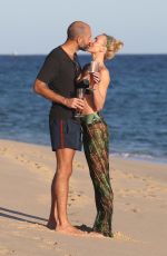 CHRISTINE QUINN and Christian Richard Out on the Beach in Cabo San Lucas 01/06/2022