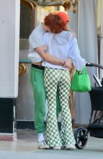 CLARA BERRY and KJ Apa Out with Their Baby in Los Angeles 01/02/2022