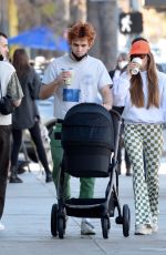 CLARA BERRY and KJ Apa Out with Their Baby in Los Angeles 01/02/2022