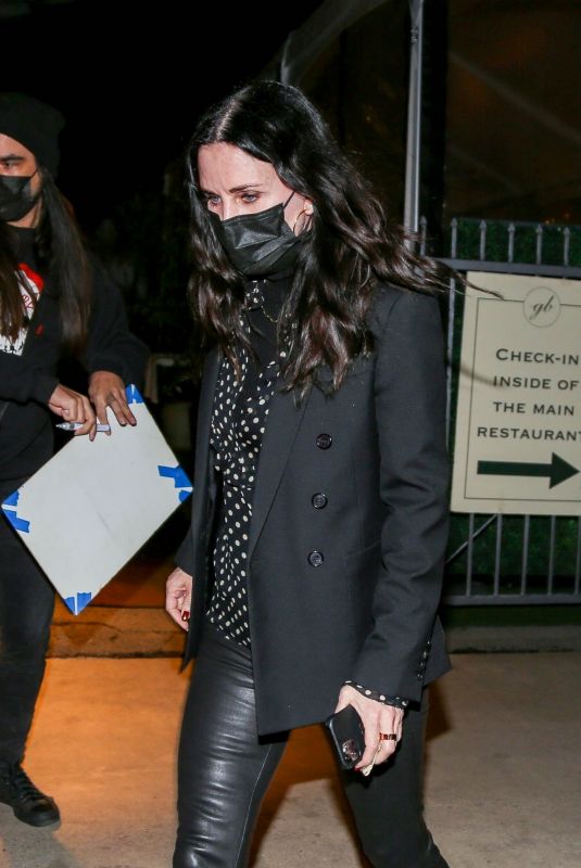 COURTENEY COX Out for Dinner at Giorgio Baldi in Santa Monica 01/20/2022