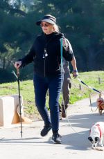 CYBILL SHEPHERD Out with Her Dog in Los Angeles 01/07/2022