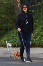 CYBILL SHEPHERD Out with Her Dog in Los Angeles 01/07/2022