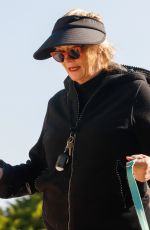 CYBILL SHEPHERD Out with Her Dog in Los Angeles 01/07/2022