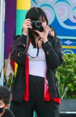 DAISY LOWE Out at Universal Studios in Hollywod 01/28/2022