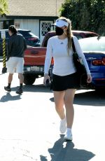 DAKOTA FANNING Leaves Tennis Class in Los Angeles 01/03/2022