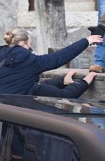 DAKOTA FANNING on the Set of Ripley in Venice 01/15/2022