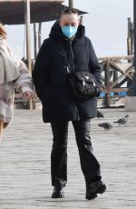 DAKOTA FANNING Taking a Break with Friends in Venice 01/21/2022