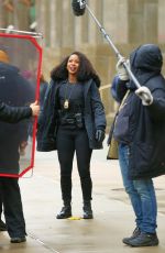 DANIELLE MONE TRUITT on the Set of Law & Order: Organized Crime in New York 01/05/2022