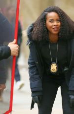 DANIELLE MONE TRUITT on the Set of Law & Order: Organized Crime in New York 01/05/2022