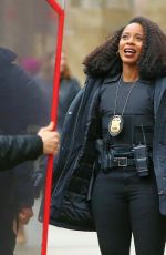 DANIELLE MONE TRUITT on the Set of Law & Order: Organized Crime in New York 01/05/2022