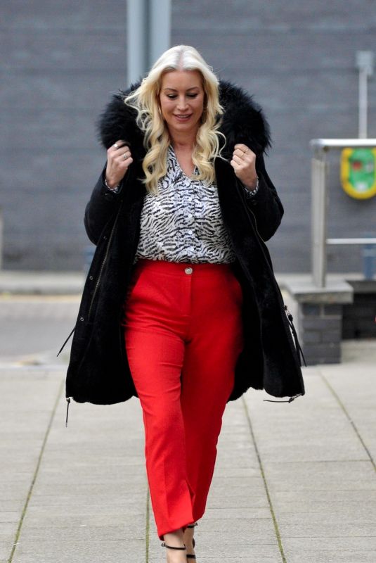 DENISE VAN OUTEN Arrives at Steph’s Packed Lunch in Leeds 01/24/2022
