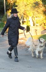 DIANE KEATON Out with Her Dog in Brentwood 01/02/2022