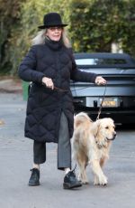 DIANE KEATON Out with Her Dog in Brentwood 01/02/2022