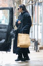 DUA LIPA Out on a Snowing Day in New York 01/28/2022