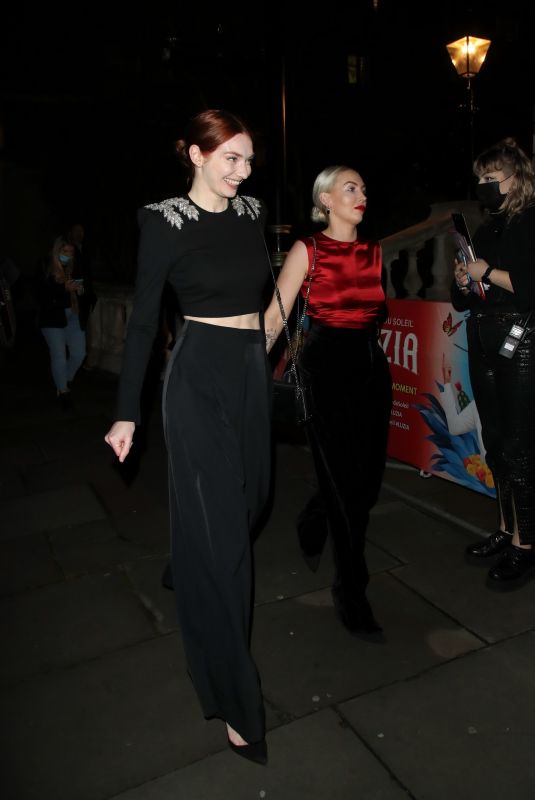 ELEANOR TOMLINSON Arrives at Cirque du Soleil Press Night in London 01/13/2022