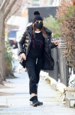 ELIZABETH HURLEY Sporting Her Ankle Brace Out in London 01/27/2022